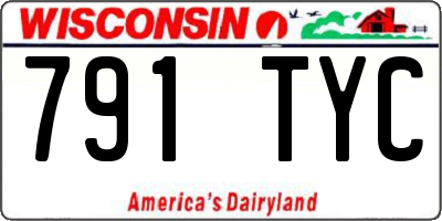WI license plate 791TYC