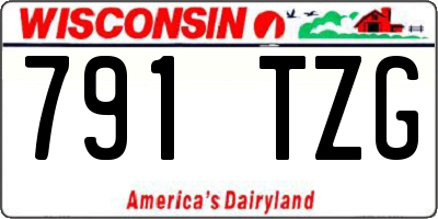 WI license plate 791TZG