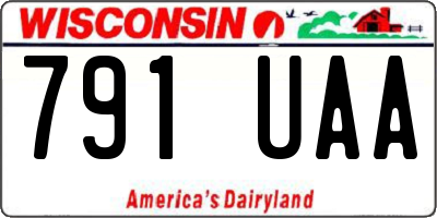 WI license plate 791UAA