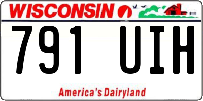WI license plate 791UIH