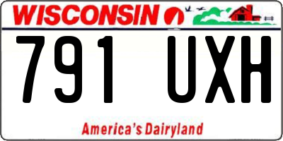 WI license plate 791UXH