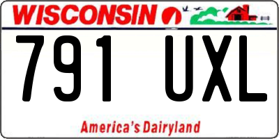 WI license plate 791UXL