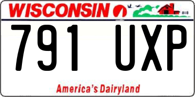 WI license plate 791UXP