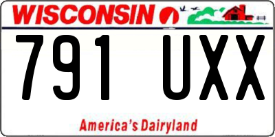 WI license plate 791UXX