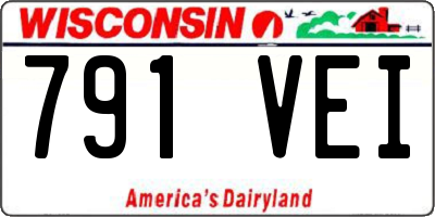 WI license plate 791VEI