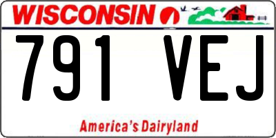 WI license plate 791VEJ