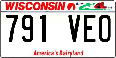 WI license plate 791VEO