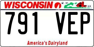 WI license plate 791VEP