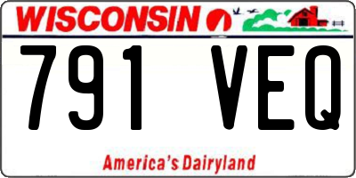 WI license plate 791VEQ