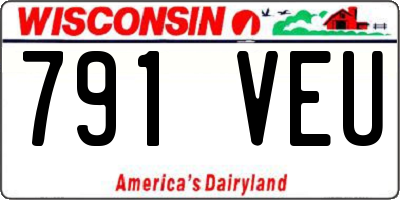 WI license plate 791VEU