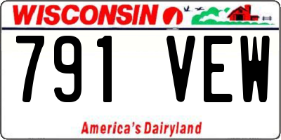 WI license plate 791VEW