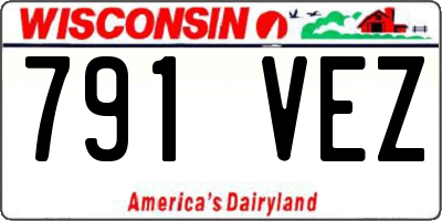 WI license plate 791VEZ