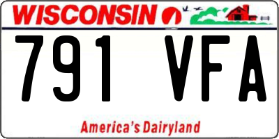 WI license plate 791VFA