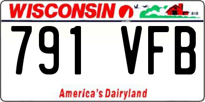 WI license plate 791VFB