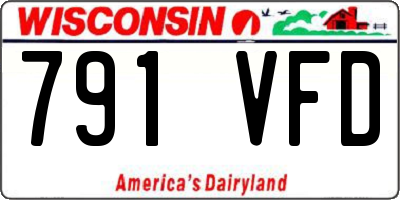 WI license plate 791VFD