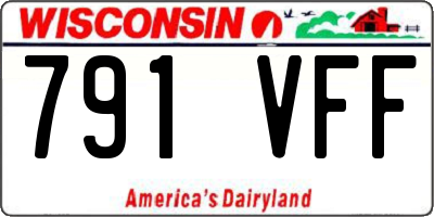 WI license plate 791VFF