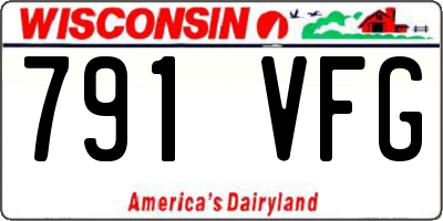 WI license plate 791VFG