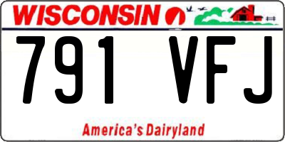WI license plate 791VFJ