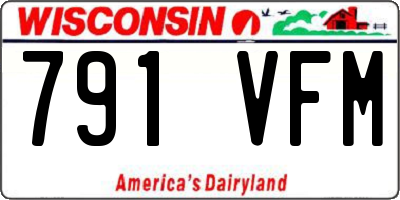 WI license plate 791VFM