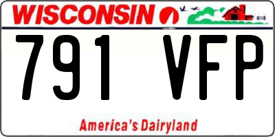 WI license plate 791VFP