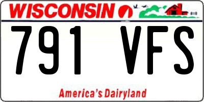 WI license plate 791VFS