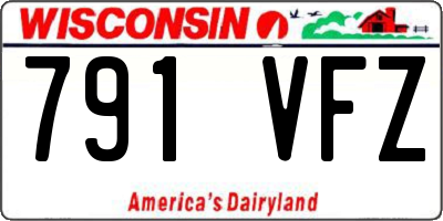WI license plate 791VFZ