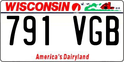 WI license plate 791VGB