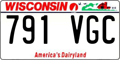 WI license plate 791VGC