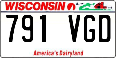 WI license plate 791VGD