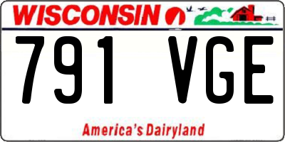 WI license plate 791VGE