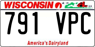 WI license plate 791VPC