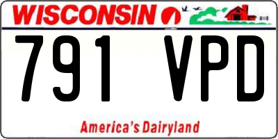 WI license plate 791VPD