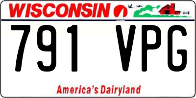 WI license plate 791VPG