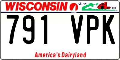 WI license plate 791VPK