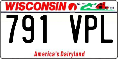 WI license plate 791VPL