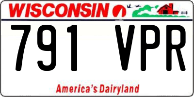 WI license plate 791VPR