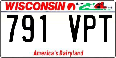 WI license plate 791VPT