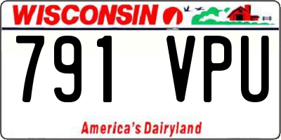 WI license plate 791VPU