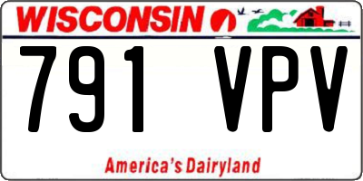 WI license plate 791VPV
