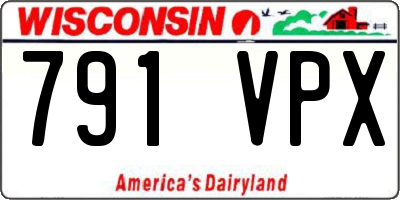 WI license plate 791VPX