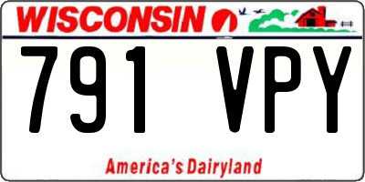 WI license plate 791VPY
