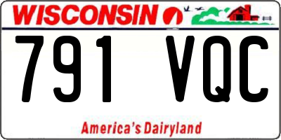 WI license plate 791VQC