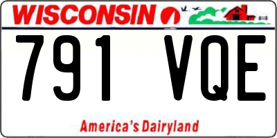 WI license plate 791VQE