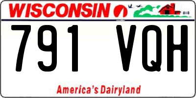WI license plate 791VQH