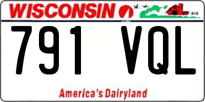 WI license plate 791VQL