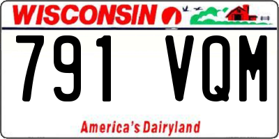 WI license plate 791VQM