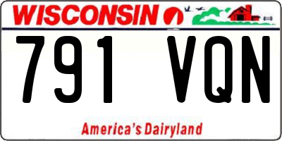 WI license plate 791VQN
