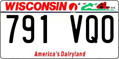 WI license plate 791VQO