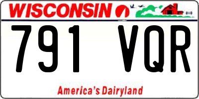 WI license plate 791VQR