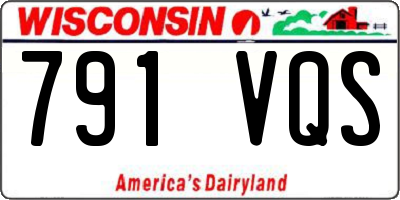 WI license plate 791VQS